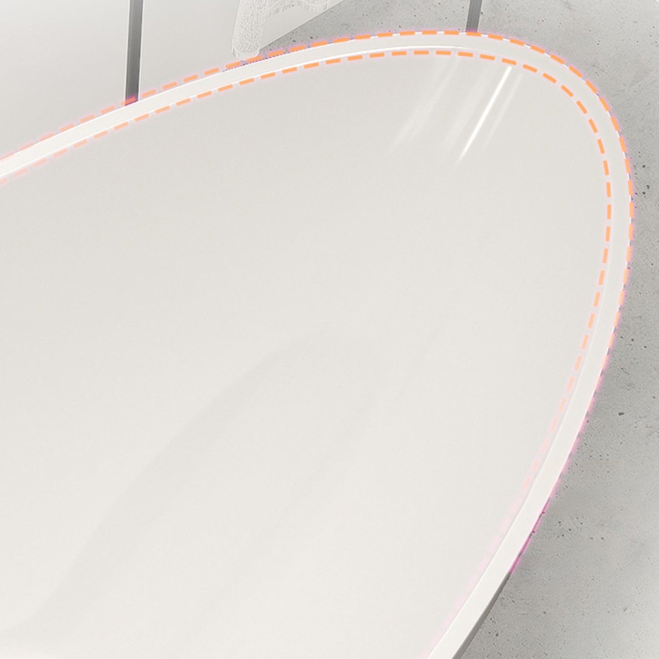 Modern Ellipse Acrylic Bathtub Freestand Soaking Bathtub with Drain Bath Tub