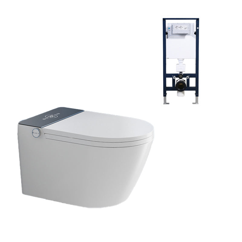 Wall Mount All-In-One Toilet Bowl Contemporary Flush Toilet for Washroom