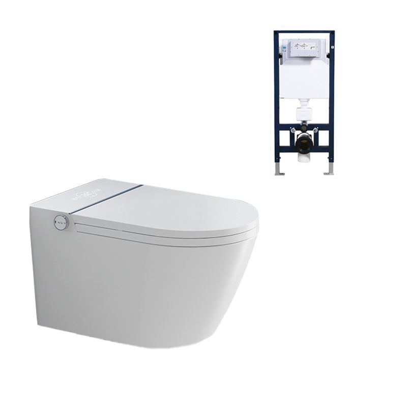 Wall Mount All-In-One Toilet Bowl Contemporary Flush Toilet for Washroom