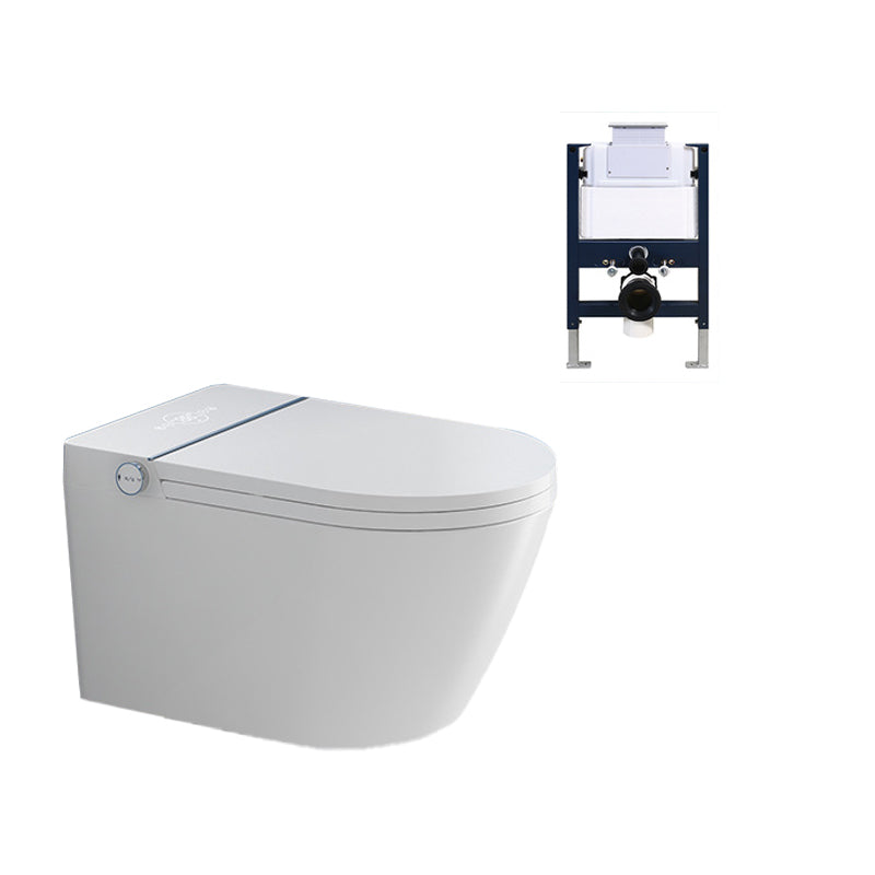 Wall Mount All-In-One Toilet Bowl Contemporary Flush Toilet for Washroom
