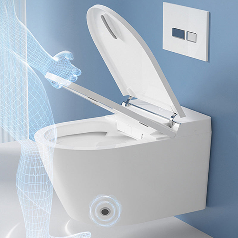Wall Mount All-In-One Toilet Bowl Contemporary Flush Toilet for Washroom