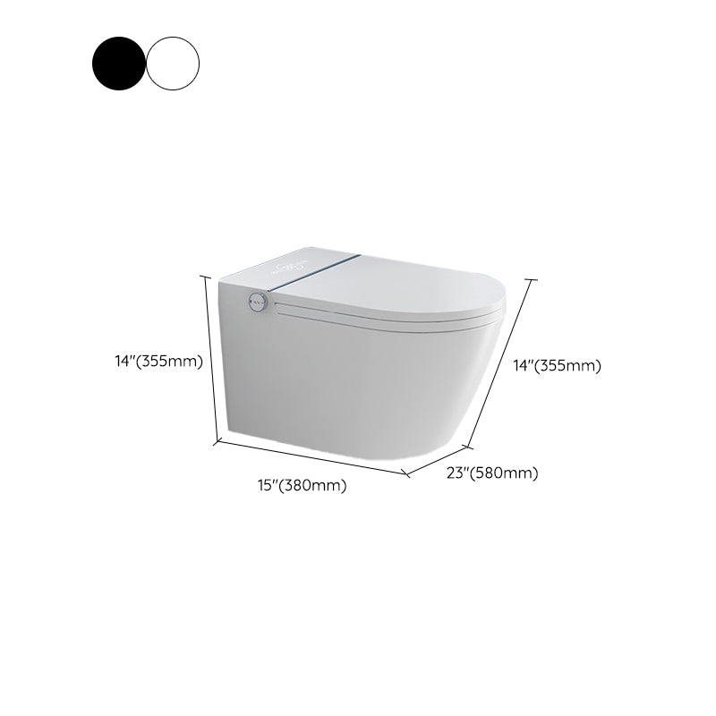 Wall Mount All-In-One Toilet Bowl Contemporary Flush Toilet for Washroom