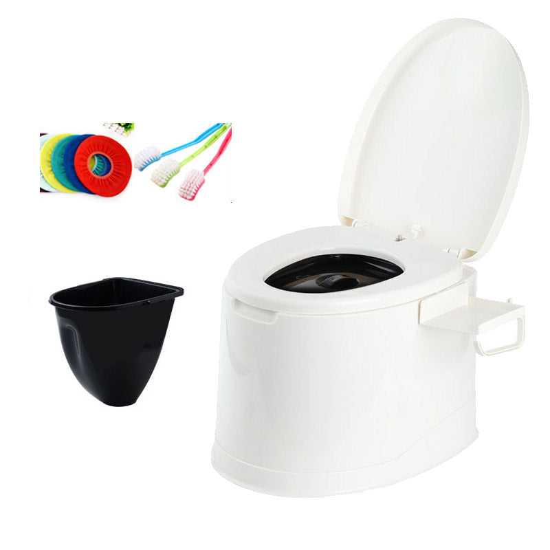 Floor Mounted All-In-One Toilet Contemporary Plastic Flush Toilet