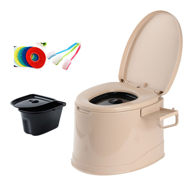 Floor Mounted All-In-One Toilet Contemporary Plastic Flush Toilet