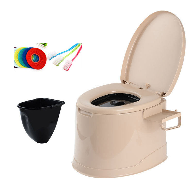 Floor Mounted All-In-One Toilet Contemporary Plastic Flush Toilet