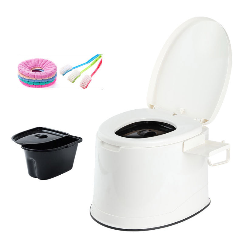 Floor Mounted All-In-One Toilet Contemporary Plastic Flush Toilet