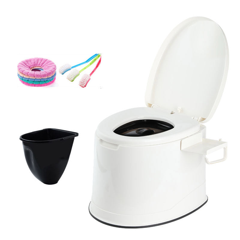 Floor Mounted All-In-One Toilet Contemporary Plastic Flush Toilet