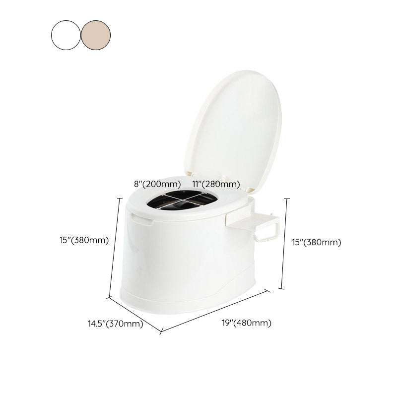 Floor Mounted All-In-One Toilet Contemporary Plastic Flush Toilet