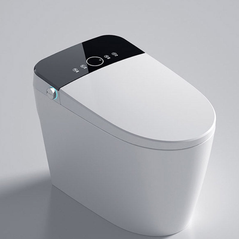 Contemporary One Piece Toilet Floor Mounted White Toilet Bowl with Seat for Washroom