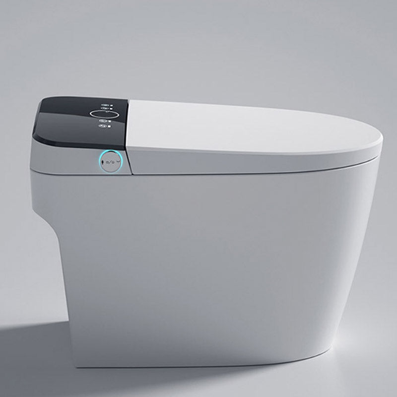 Contemporary One Piece Toilet Floor Mounted White Toilet Bowl with Seat for Washroom