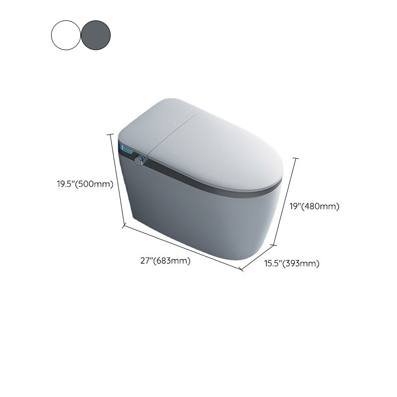 Contemporary One Piece Toilet Floor Mounted Toilet Bowl with Slow Close Seat for Washroom