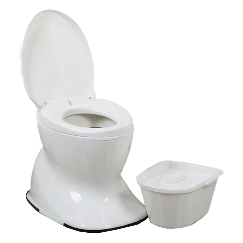 Contemporary Plastic Toilet Floor Mounted Toilet Bowl with Slow Close Seat for Bathroom
