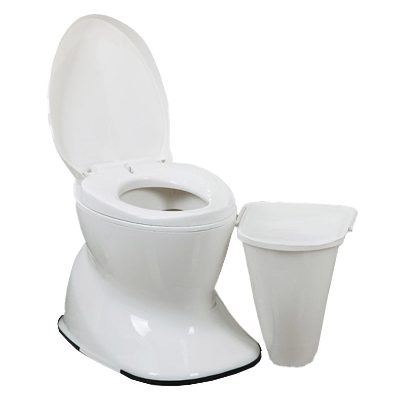 Contemporary Plastic Toilet Floor Mounted Toilet Bowl with Slow Close Seat for Bathroom