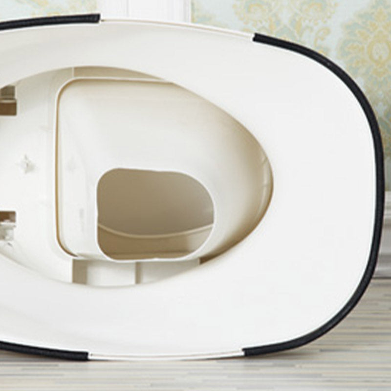 Contemporary Plastic Toilet Floor Mounted Toilet Bowl with Slow Close Seat for Bathroom