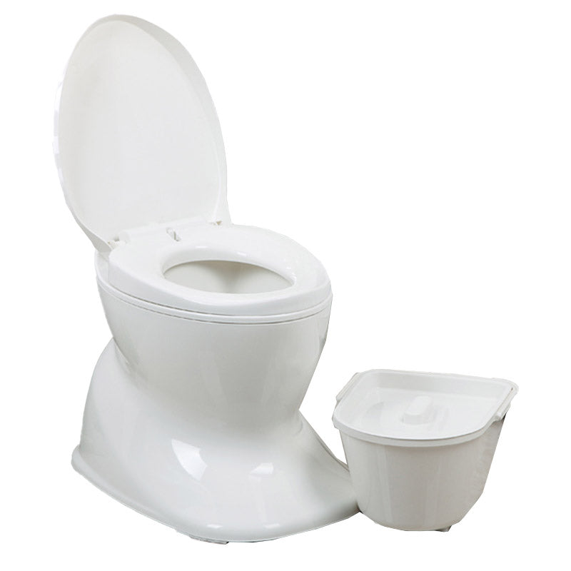 Contemporary Plastic Toilet Floor Mounted Toilet Bowl with Slow Close Seat for Bathroom