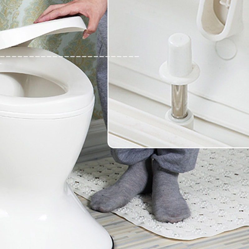 Contemporary Plastic Toilet Floor Mounted Toilet Bowl with Slow Close Seat for Bathroom