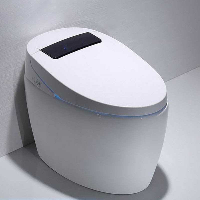 Modern All-In-One Toilet White Flush Toilet with Seat for Bathroom