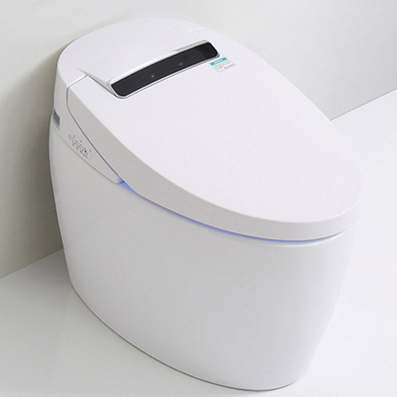 Modern All-In-One Toilet White Flush Toilet with Seat for Bathroom