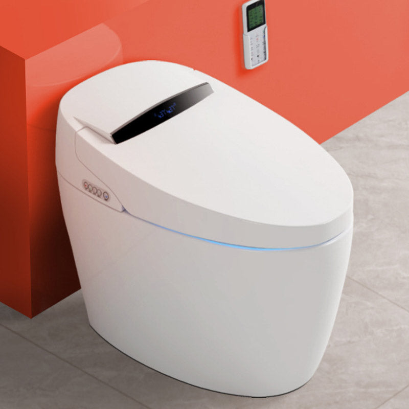 Modern All-In-One Toilet White Flush Toilet with Seat for Bathroom