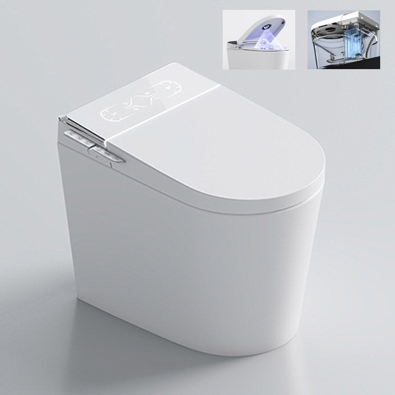 Modern White Heated Seat Toilet ABS Floor Mounted Flush Toilet with Seat