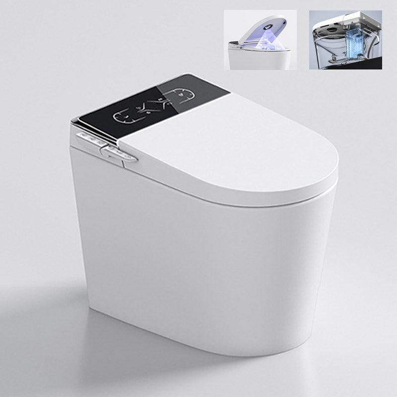 Modern White Heated Seat Toilet ABS Floor Mounted Flush Toilet with Seat