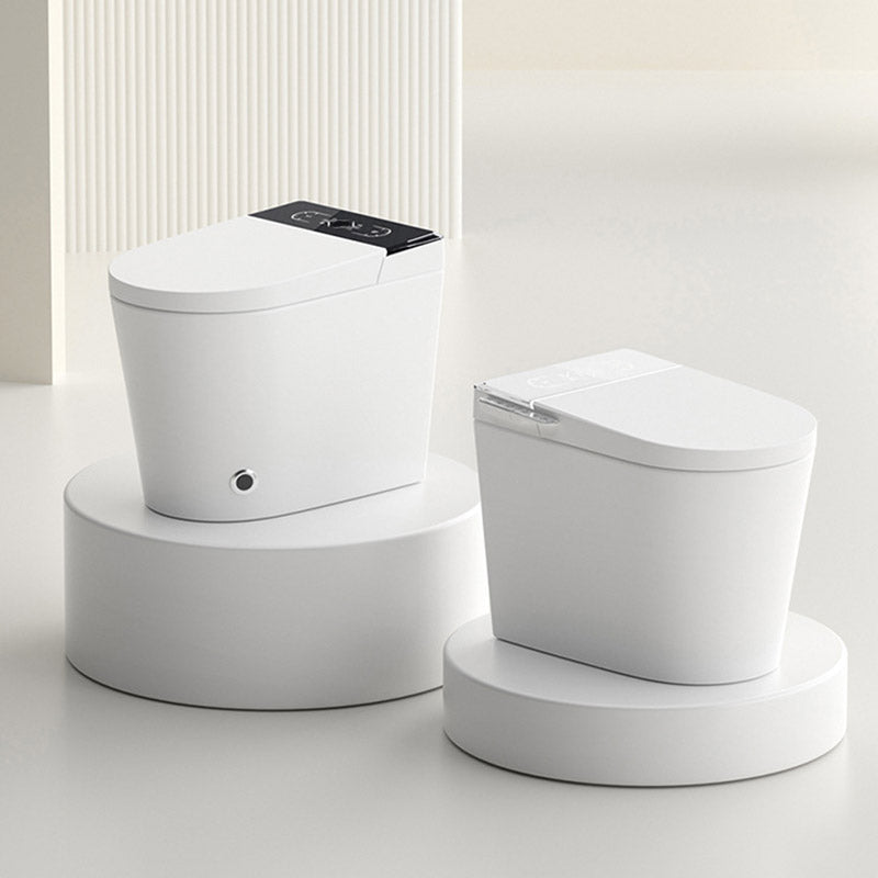 Modern White Heated Seat Toilet ABS Floor Mounted Flush Toilet with Seat