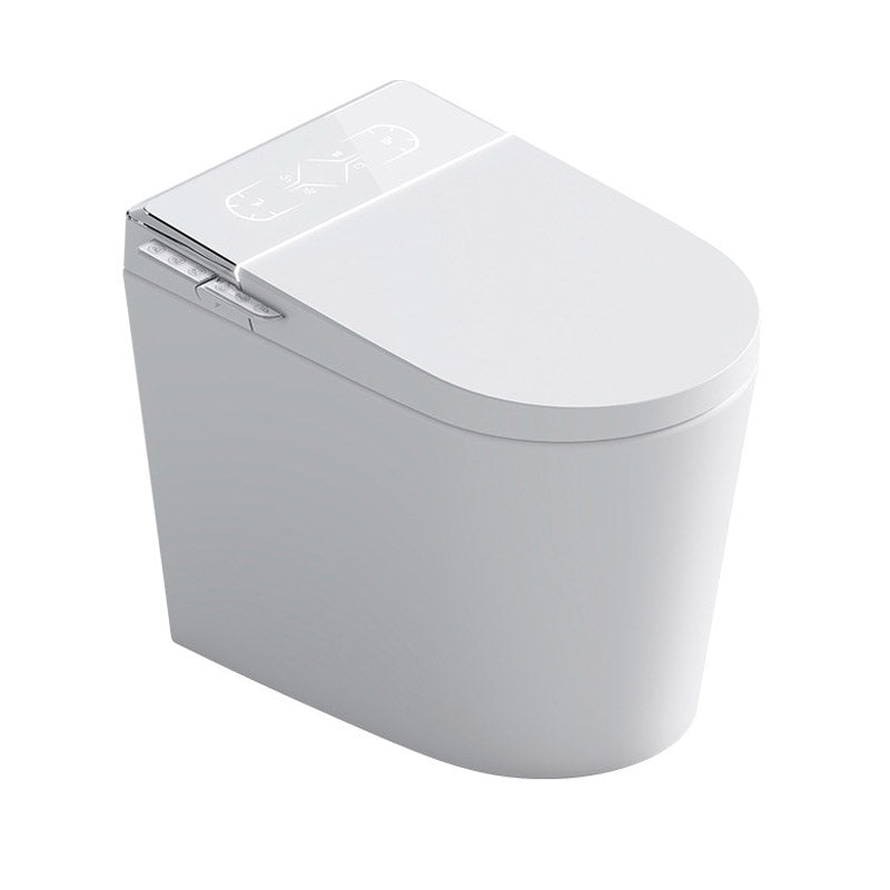 Modern White Heated Seat Toilet ABS Floor Mounted Flush Toilet with Seat