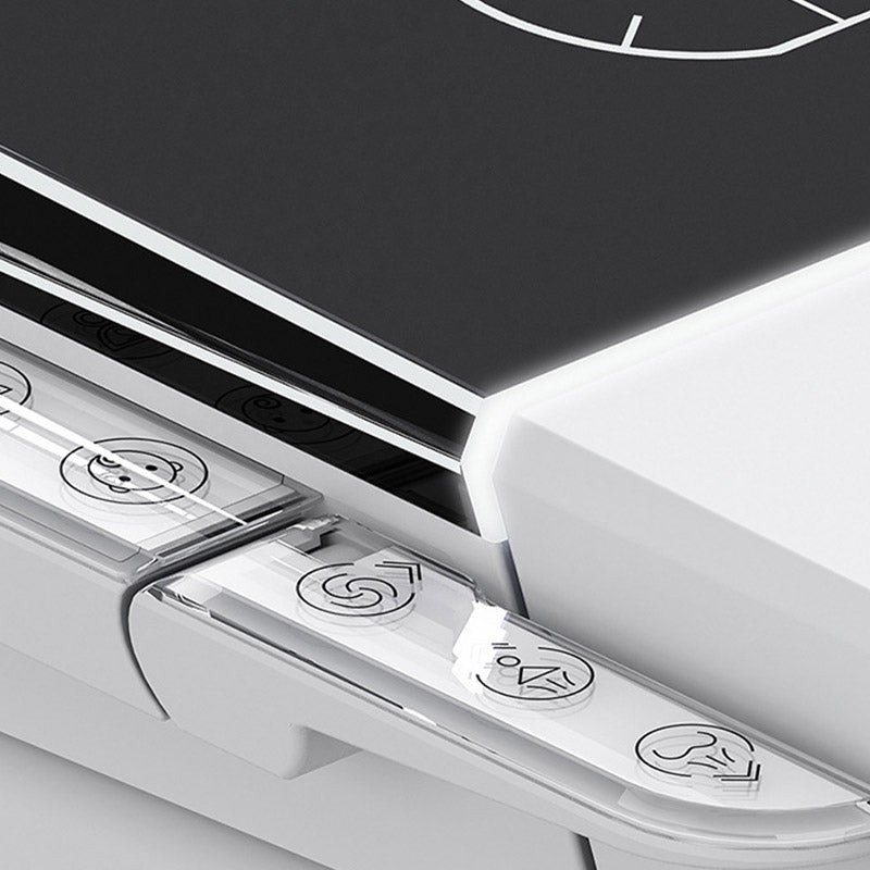 Modern White Heated Seat Toilet ABS Floor Mounted Flush Toilet with Seat