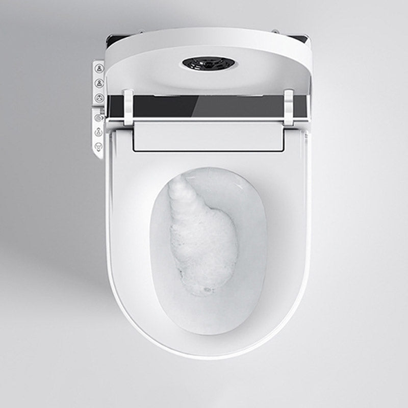 Modern White Heated Seat Toilet ABS Floor Mounted Flush Toilet with Seat