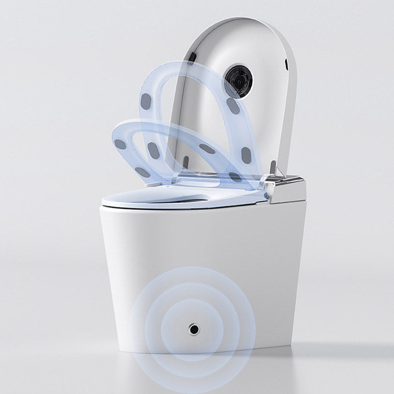 Modern White Heated Seat Toilet ABS Floor Mounted Flush Toilet with Seat