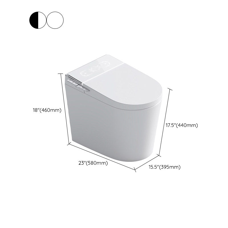 Modern White Heated Seat Toilet ABS Floor Mounted Flush Toilet with Seat