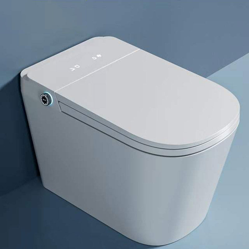 Modern White Skirted Toilet Bowl Siphon Jet Toilet with Seat for Bathroom