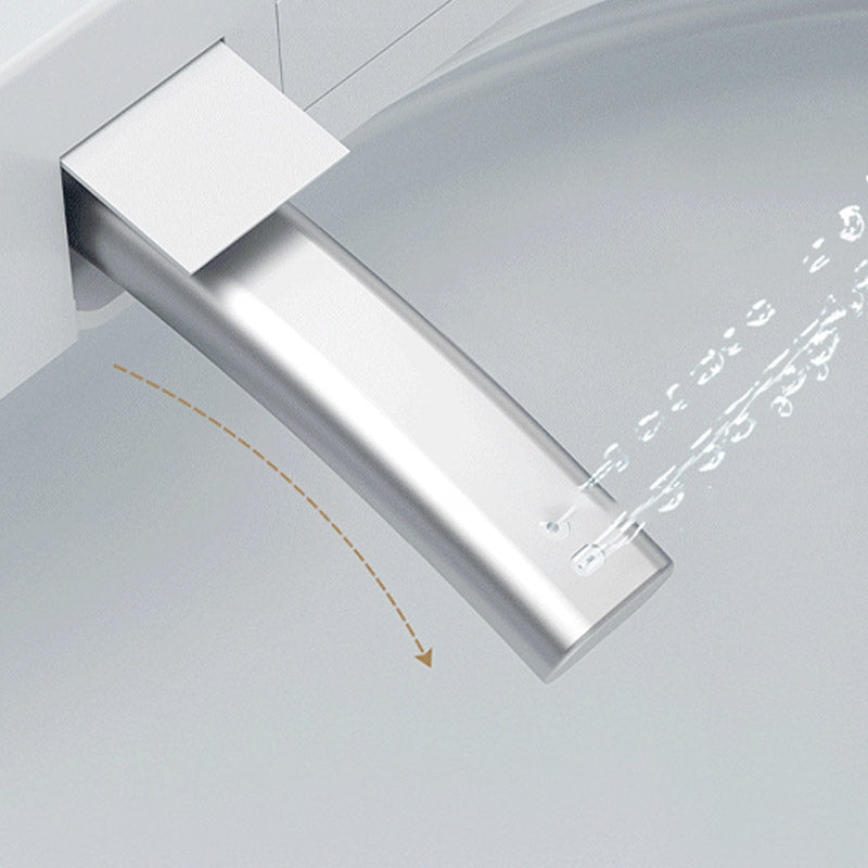 Modern White Skirted Toilet Bowl Siphon Jet Toilet with Seat for Bathroom