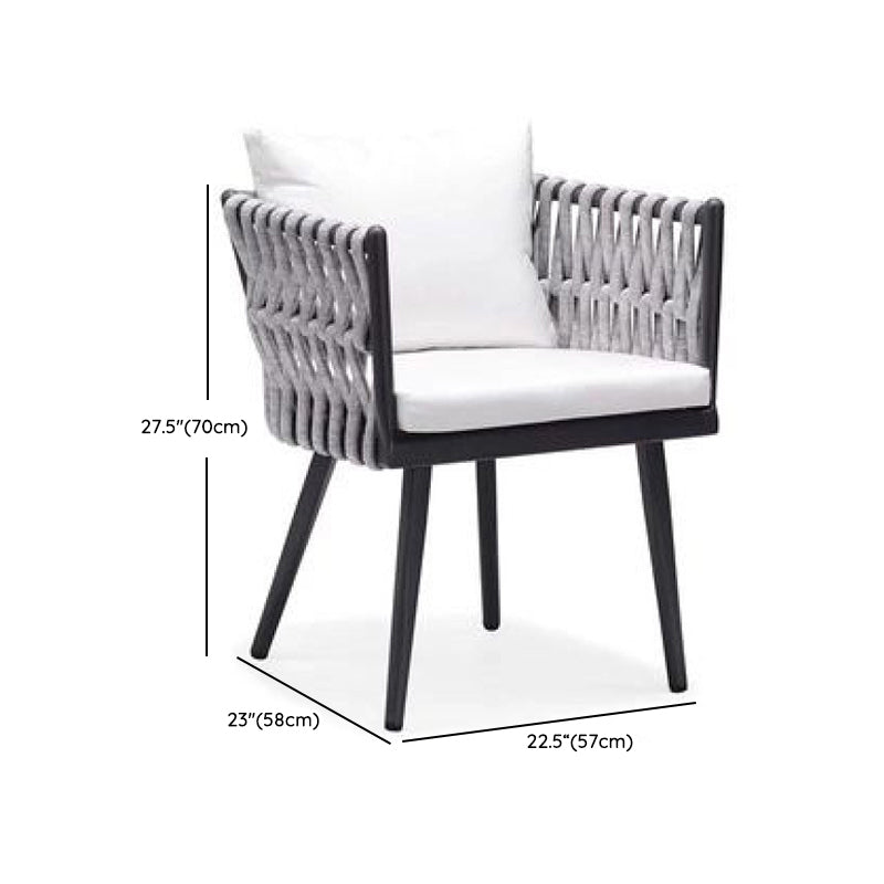 Boho Style 1/5/7 Pieces Dining Set Stone Dining Table Set with Metal Legs for Outdoor