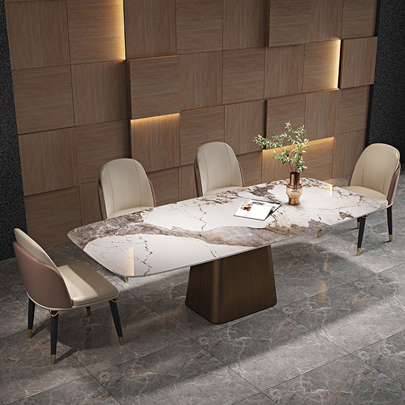 Nordic 1/2/5/7 Pieces Furniture Rectangle Stone Dining Table Set for Home