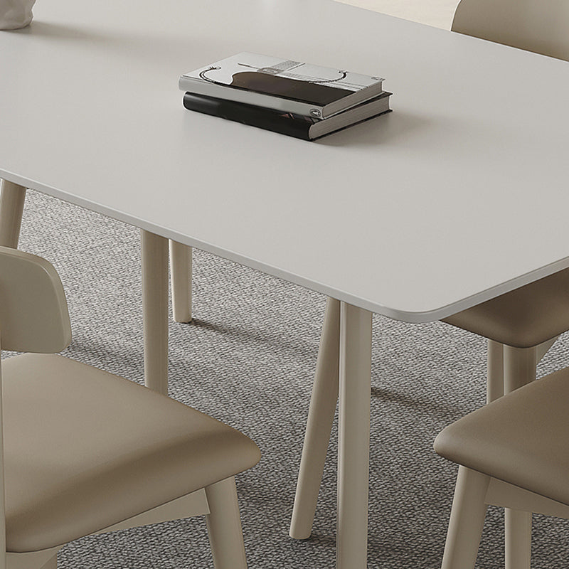 Contemporary 1/2/5/7 Pieces Dining Set Rectangle Stone Dining Table Set for Kitchen