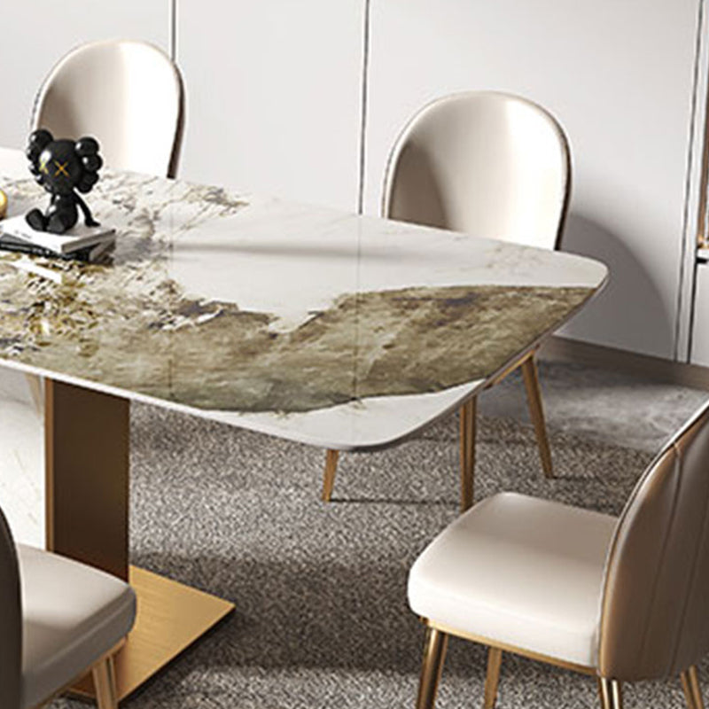 Nordic 1/2/4/5/7/9 Pieces Furniture Rectangle Stone Dining Table Set for Kitchen