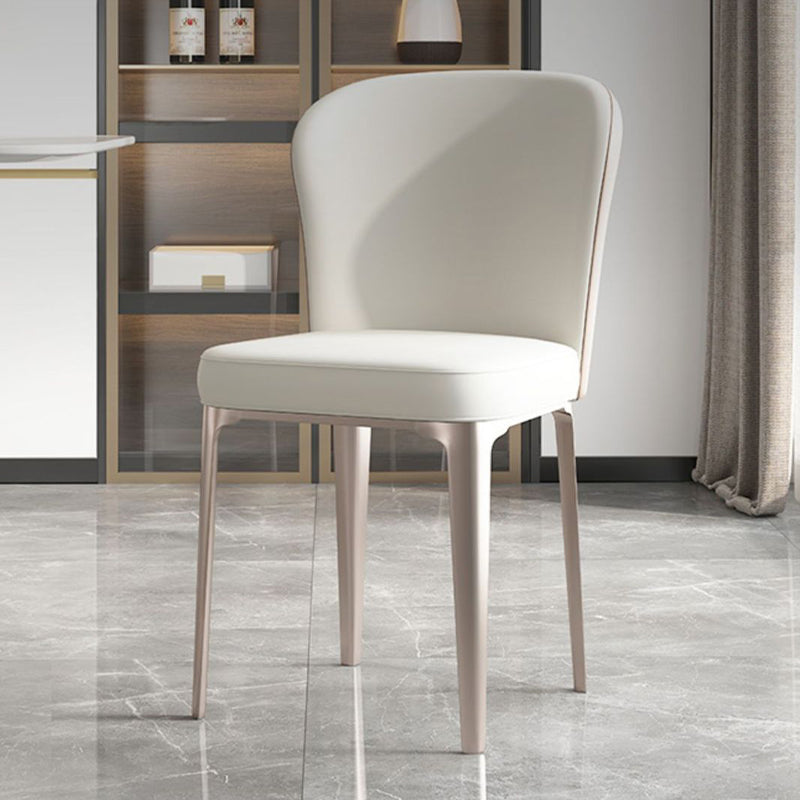 Contemporary 1/4/5/7 Pieces Dining Set Rectangle Stone Dining Table Set in White