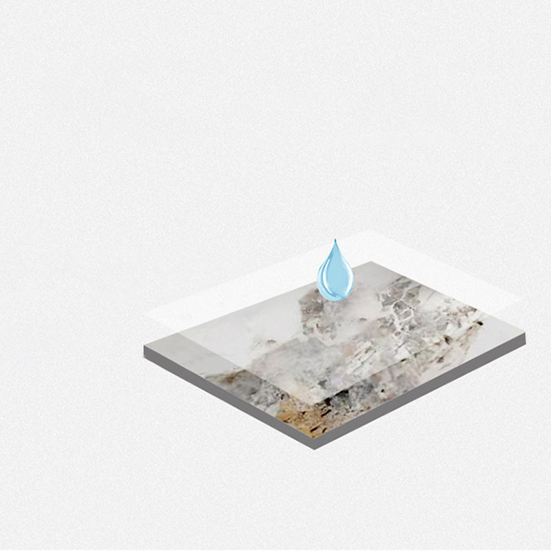 Minimalist 1/4/5/7 Pieces Furniture Stone Rectangle Dining Table Set in White