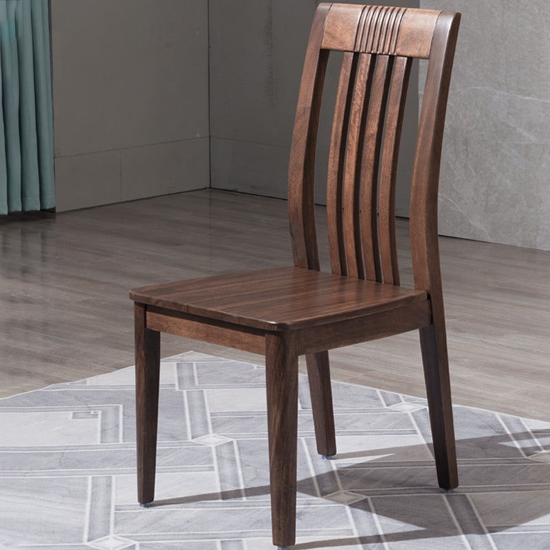 Traditional 1/2/7 Pieces Furniture Solid Wood Rectangle Dining Table Set in Brown