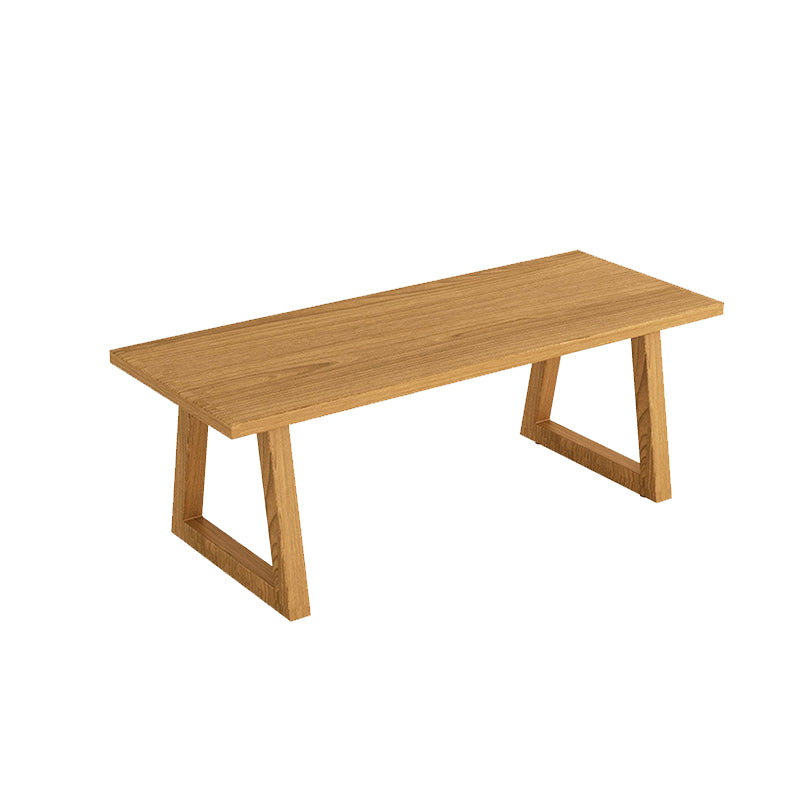 Contemporary 1/2/5 Pieces Furniture Rectangle Solid Wood Dining Table Set in Natural