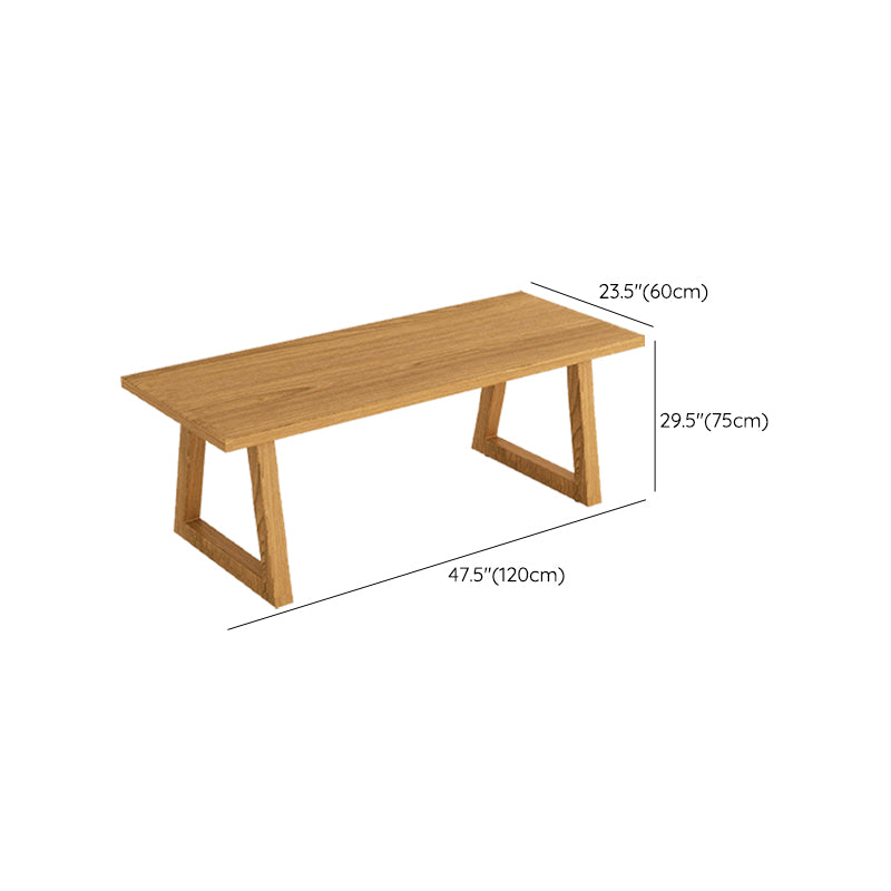 Contemporary 1/2/5 Pieces Furniture Rectangle Solid Wood Dining Table Set in Natural