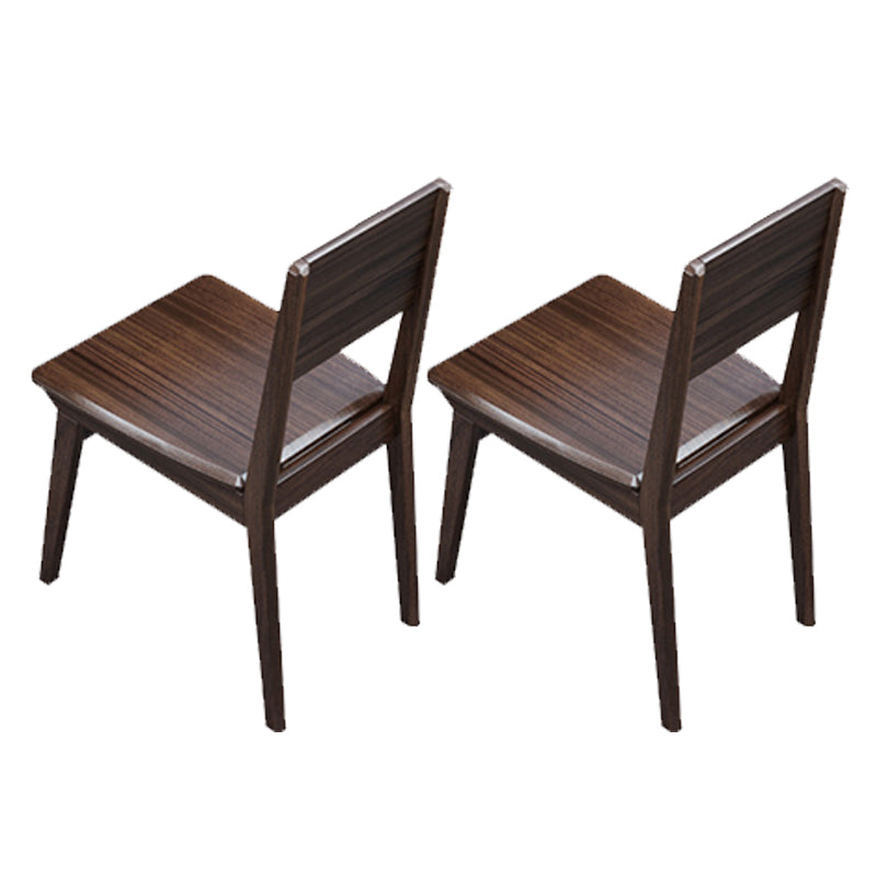 Contemporary 1/2/5/7 Pieces Furniture Rectangle Solid Wood Dining Table Set in Brown