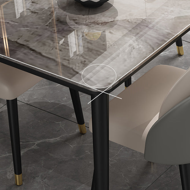 Minimalist 1/2/5/7 Pieces Furniture Stone Rectangle Dining Table Set for Home