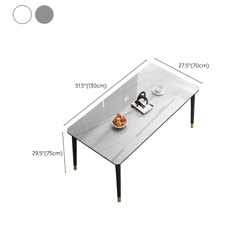 Minimalist 1/2/5/7 Pieces Furniture Stone Rectangle Dining Table Set for Home