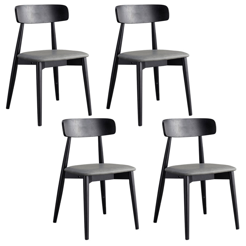 Black Modern Stone Top Dining Table Set 1/4/5/7 Pieces Dining Set with Wooden Chairs