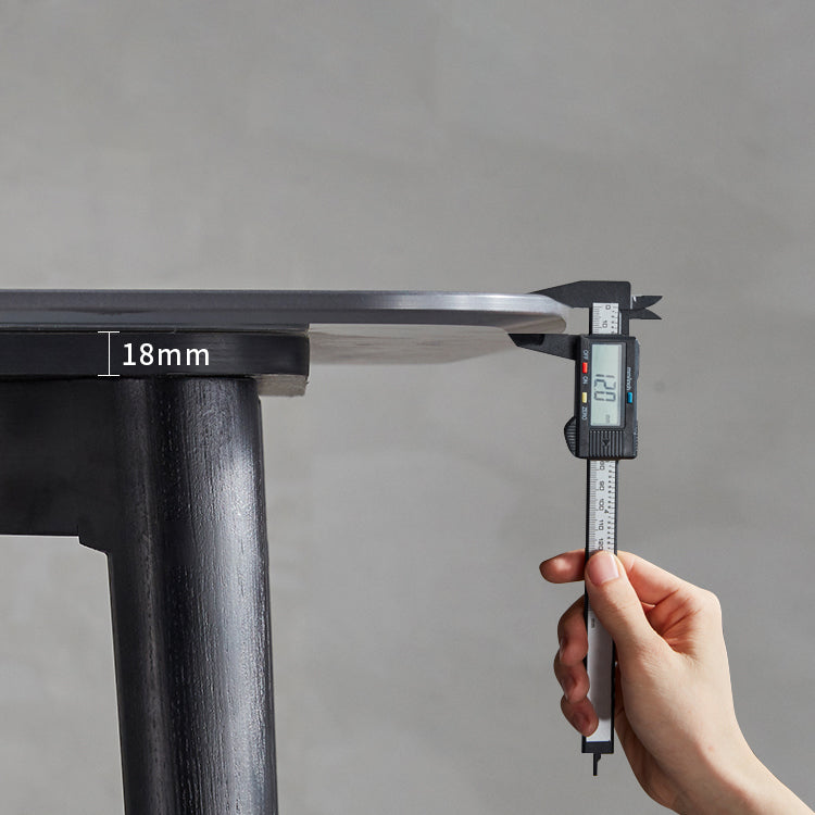 Black Modern Stone Top Dining Table Set 1/4/5/7 Pieces Dining Set with Wooden Chairs