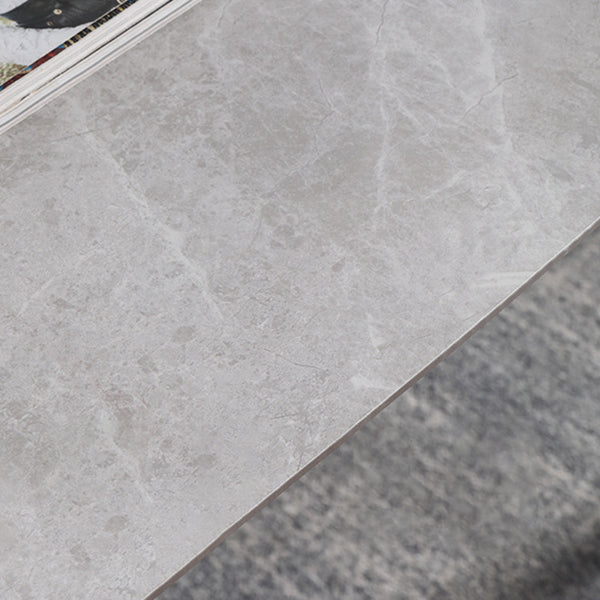 Minimalist 1/2/4/7 Pieces Furniture Stone Rectangle Dining Table Set in Gray