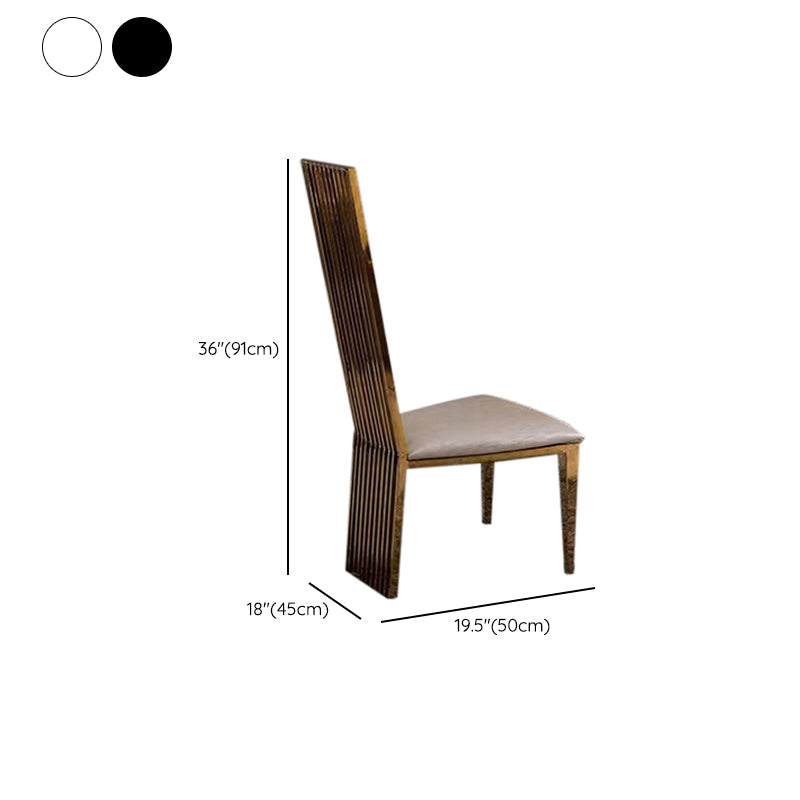 Minimalist 1/2/5 Pieces Furniture Stone Rectangle Dining Table Set in White