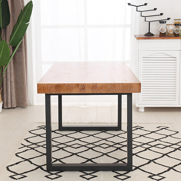 Industrial 1/4/5/7 Pieces Furniture Solid Wood Rectangle Dining Table Set in Brown